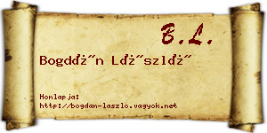 Bogdán László névjegykártya