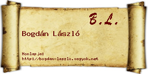 Bogdán László névjegykártya