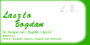 laszlo bogdan business card